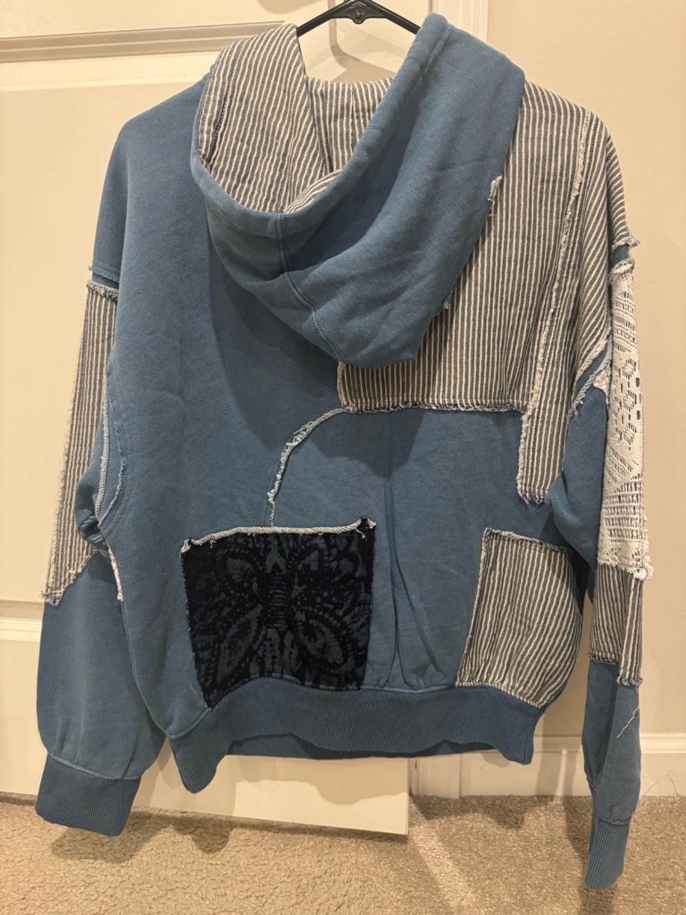 We The Free Indigo Patchwork Lace Hoodie - Picture 2 of 5